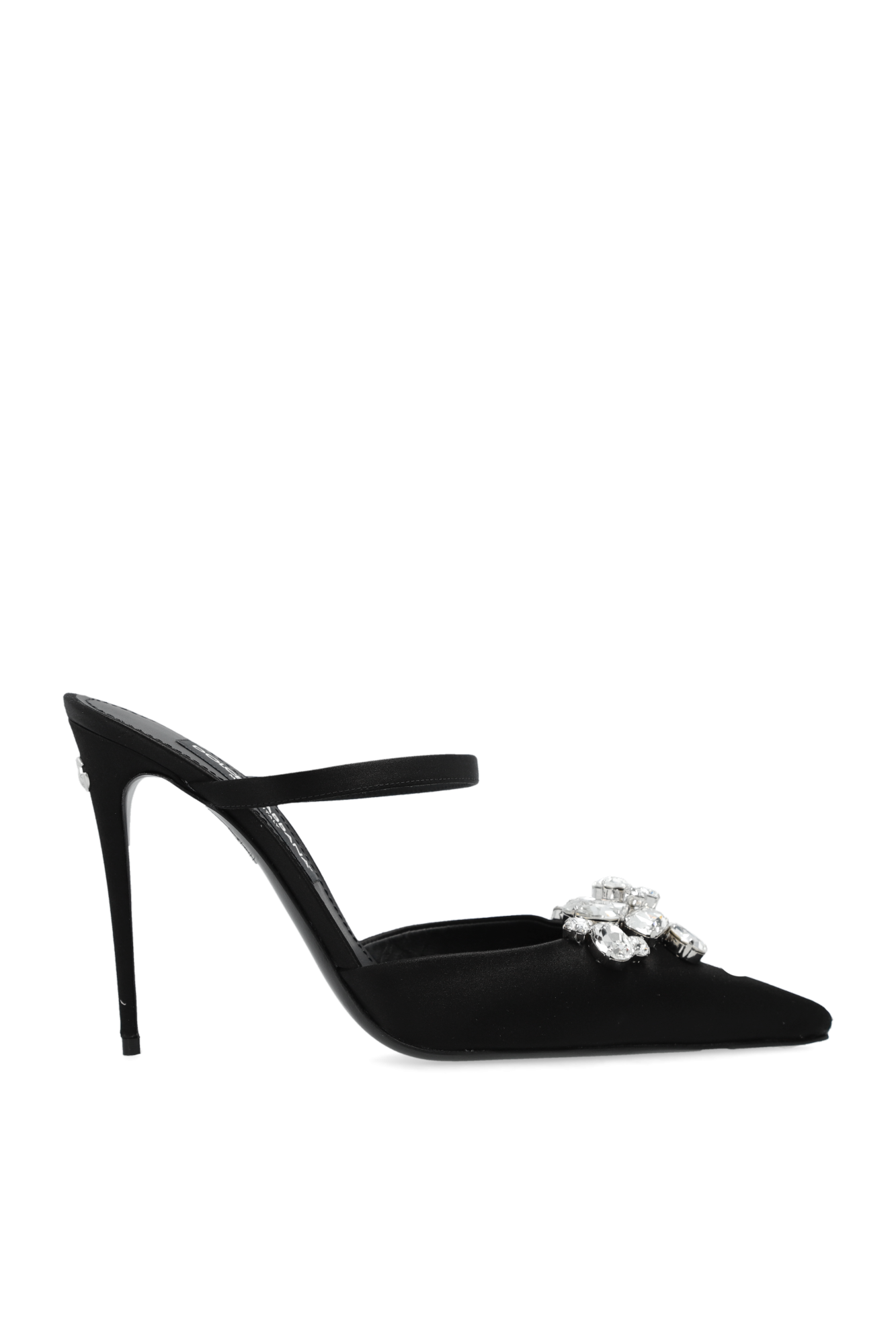Dolce & Gabbana Black Cotton Mules